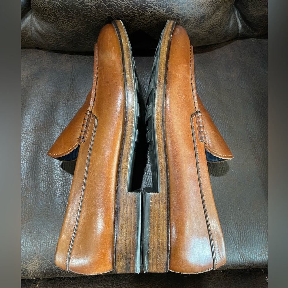 Cole Haan Hamilton Grand Venetian British Tan Leather Loafers - Picture 2 of 9